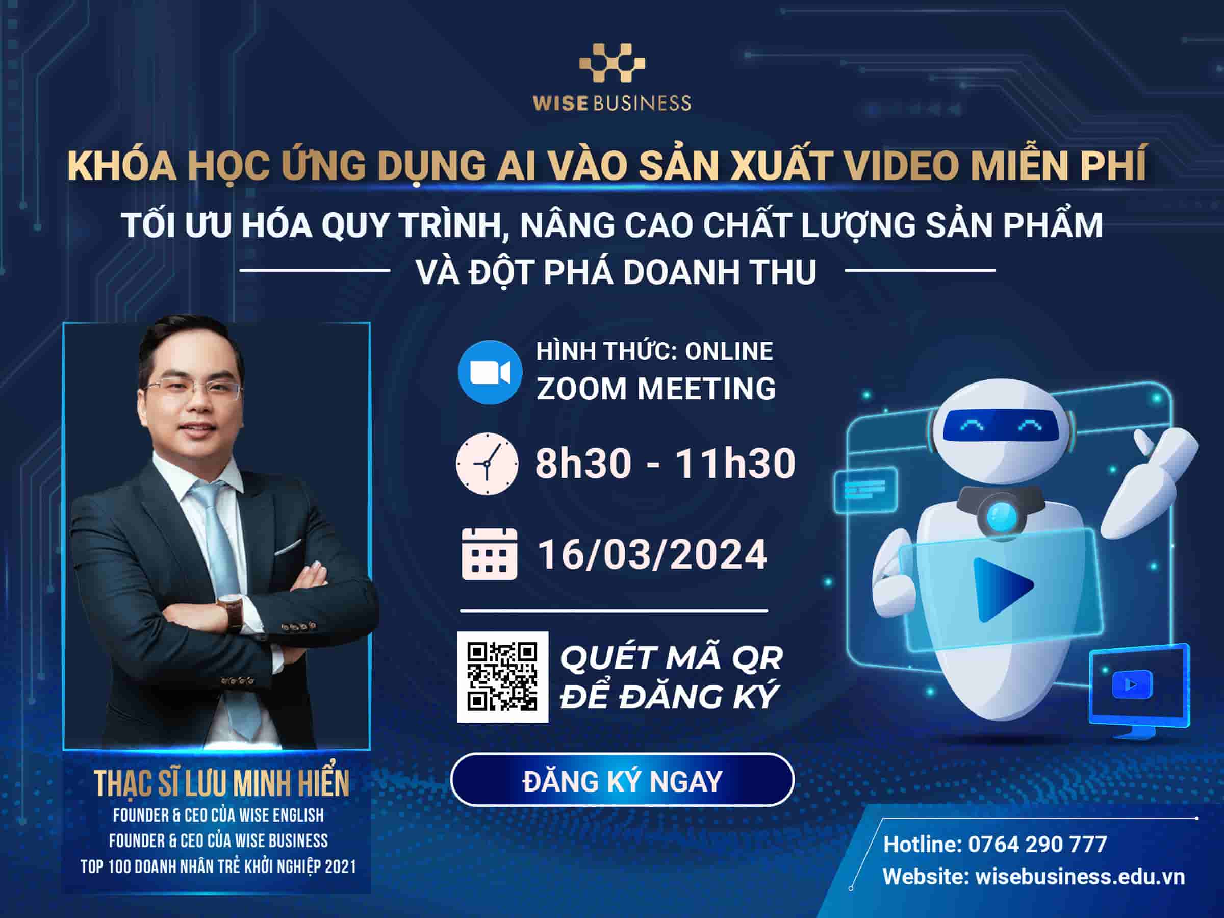 Khóa học ứng dụng AI vào sản xuất video