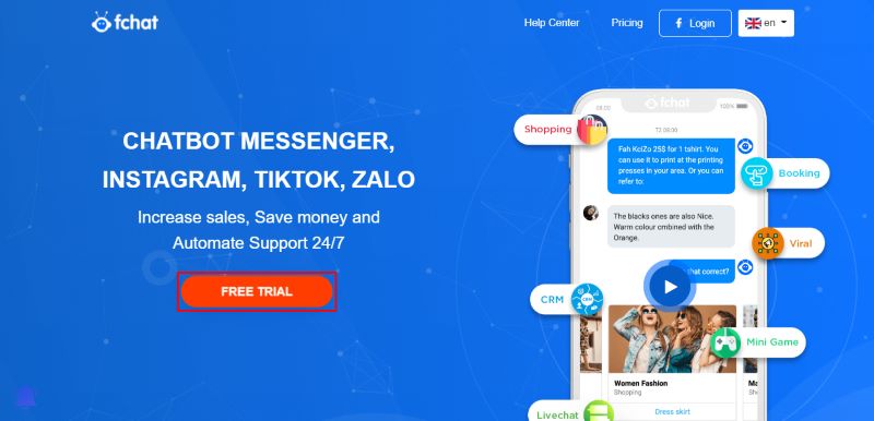 Chatbot AI chăm sóc khách hàng - Fchat