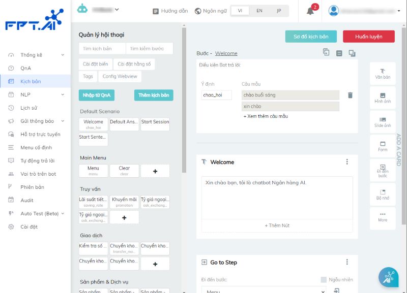 Chatbot AI chăm sóc khách hàng - FPT.ai