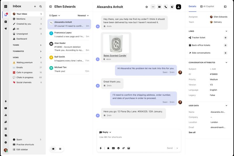Chatbot AI chăm sóc khách hàng - Intercom