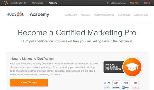 Khóa học chiến lược marketing tại Hubspot