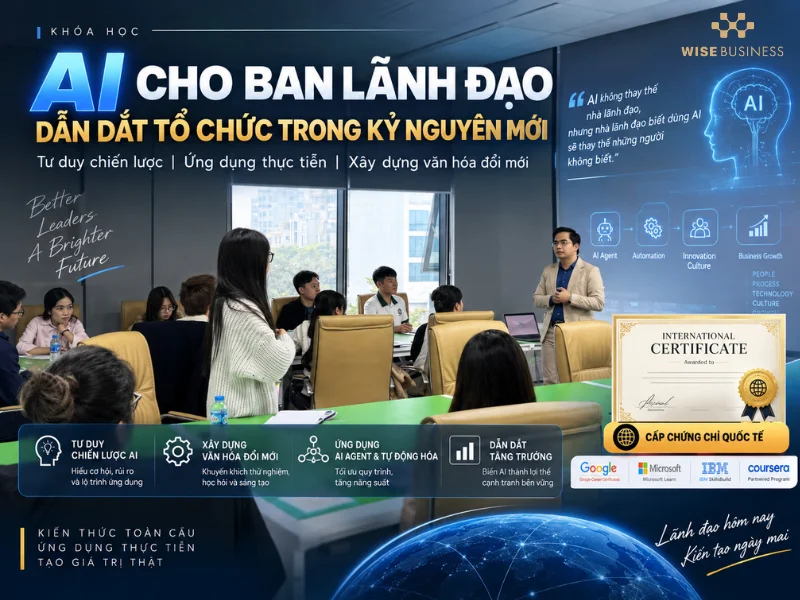 Khóa Học AI Cho Ban Lãnh Đạo Có Cấp Chứng Chỉ Quốc Tế