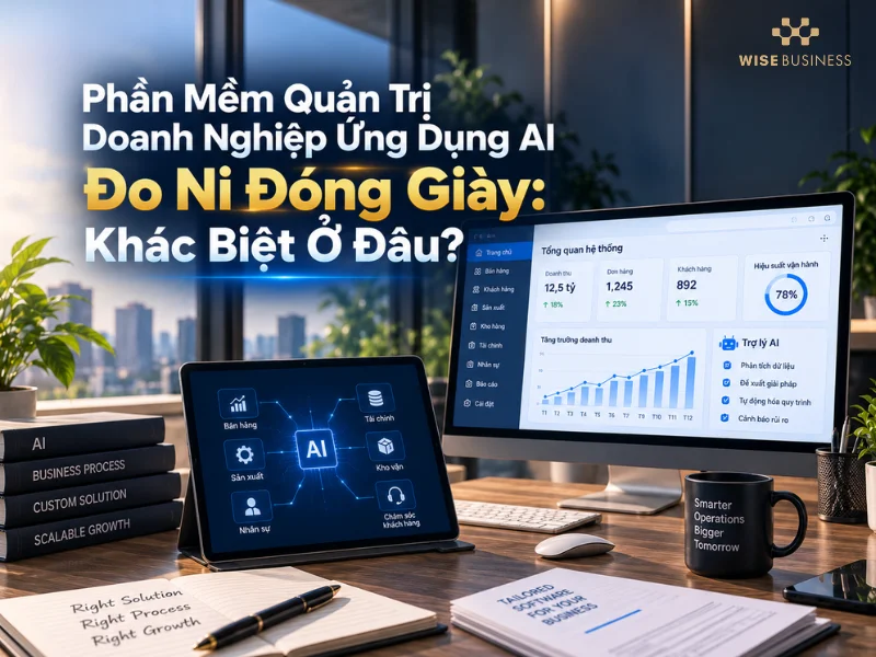 Phần Mềm Quản Trị Doanh Nghiệp Ứng Dụng AI Đo Ni Đóng Giày: Khác Biệt Ở Đâu?
