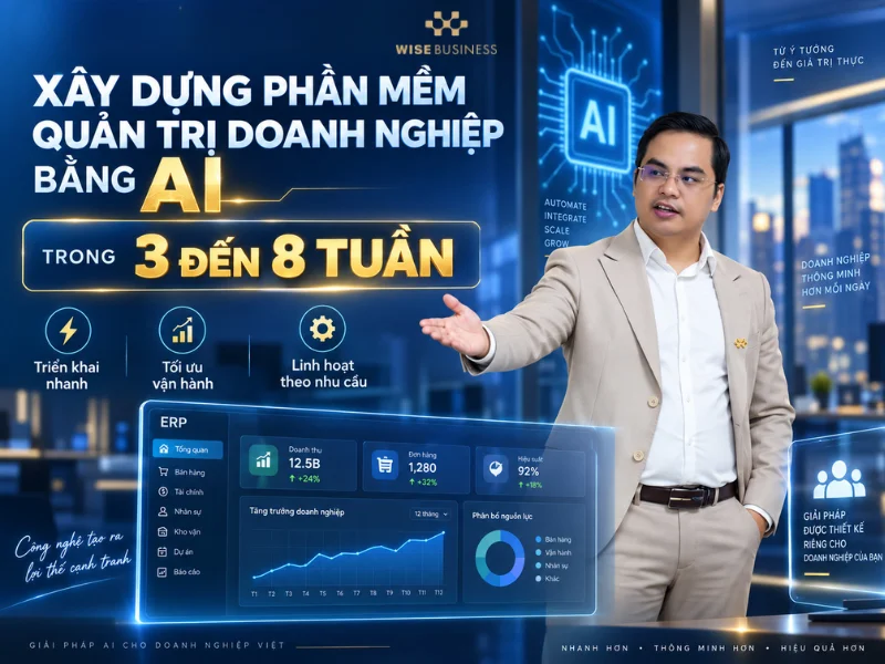 Xây Dựng Phần Mềm Quản Trị Doanh Nghiệp Bằng AI Trong 3–8 Tuần